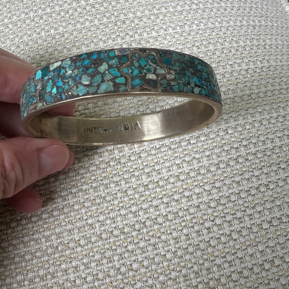 Turquoise Mosaic Bangle Bracelet